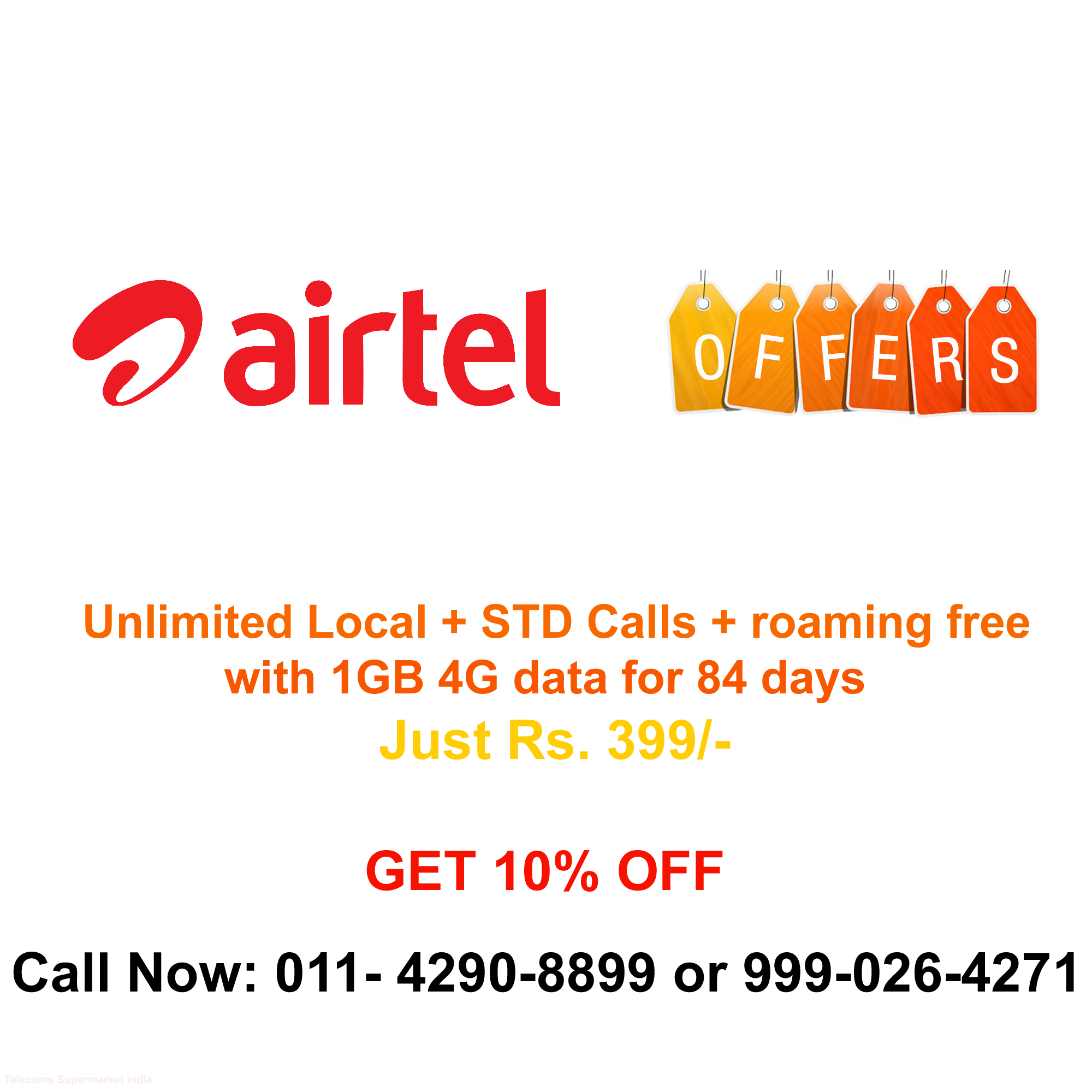 Bharti Airtel offering unlimited calls, 84 GB data at Rs 399