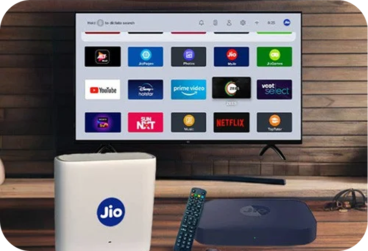 Entertainment screen with broadband setup